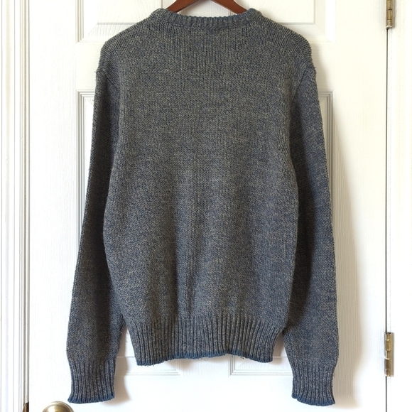 Northwest Territory 90's Vintage Classic Wool Blend Knit Crewneck Sweater Blue L - Picture 8 of 9
